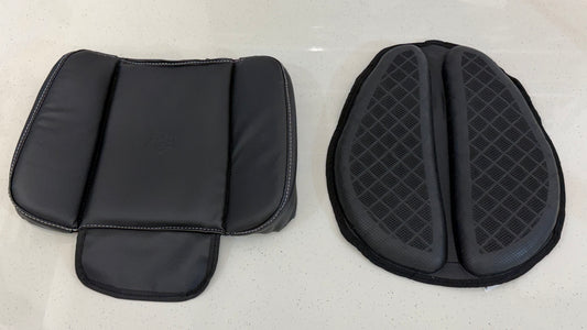 Rider Gel Seat & Pillion Wider Seat Combo – Comfort Seat Upgrade for Motorcycles (Black & Brown)
