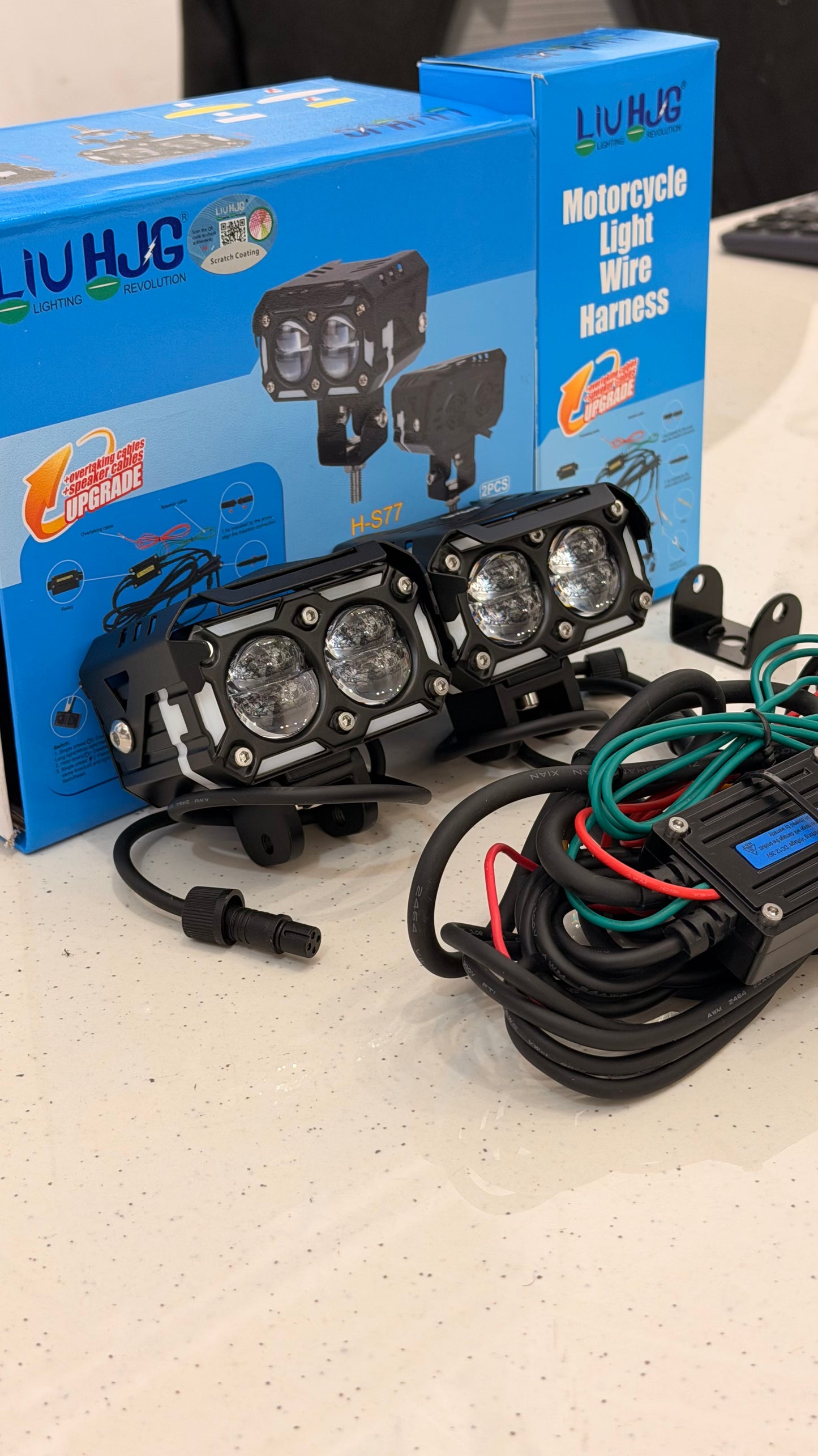 HJG H-S77 Fog Light with DRL & Devil Lights – High Power LED | 1 Year Warranty