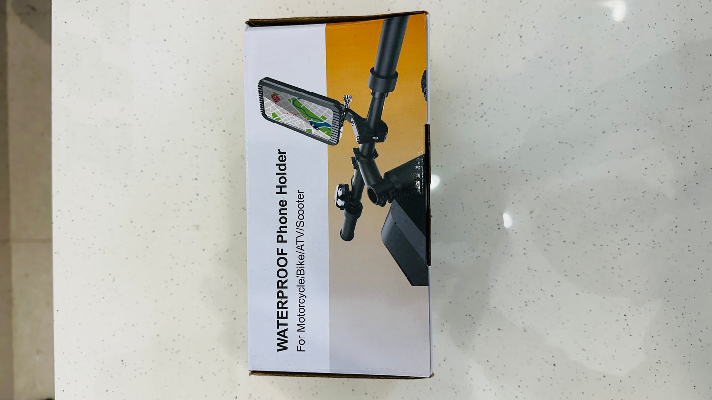 Chokkas Waterproof Bike Phone Holder – Universal Handlebar Mount for Motorcycle/Scooter/ATV | Shockproof & Secure Fit