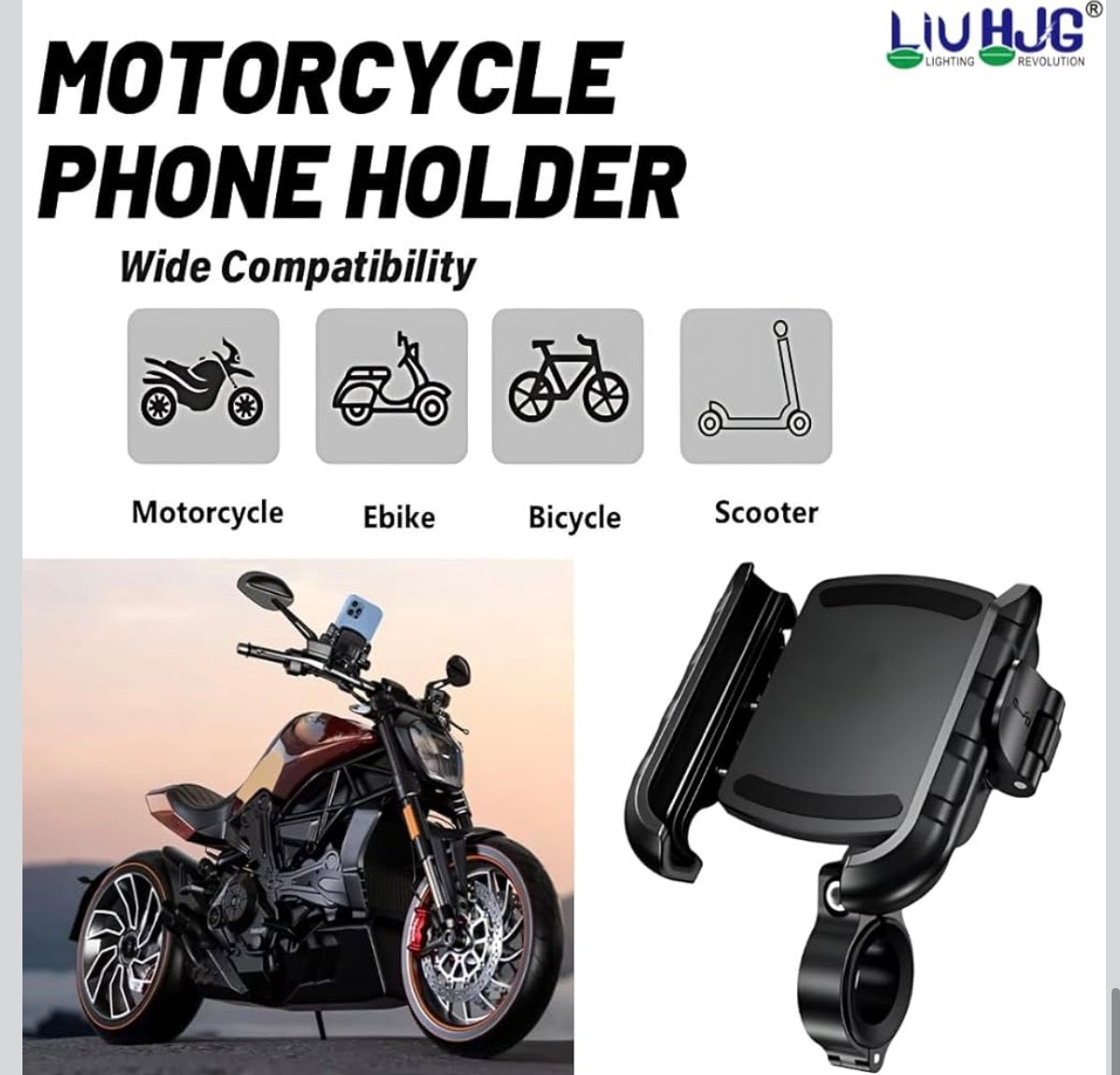HJG Quick Release Mobile Holder for Bike – Advanced Anti-Vibration Phone Mount