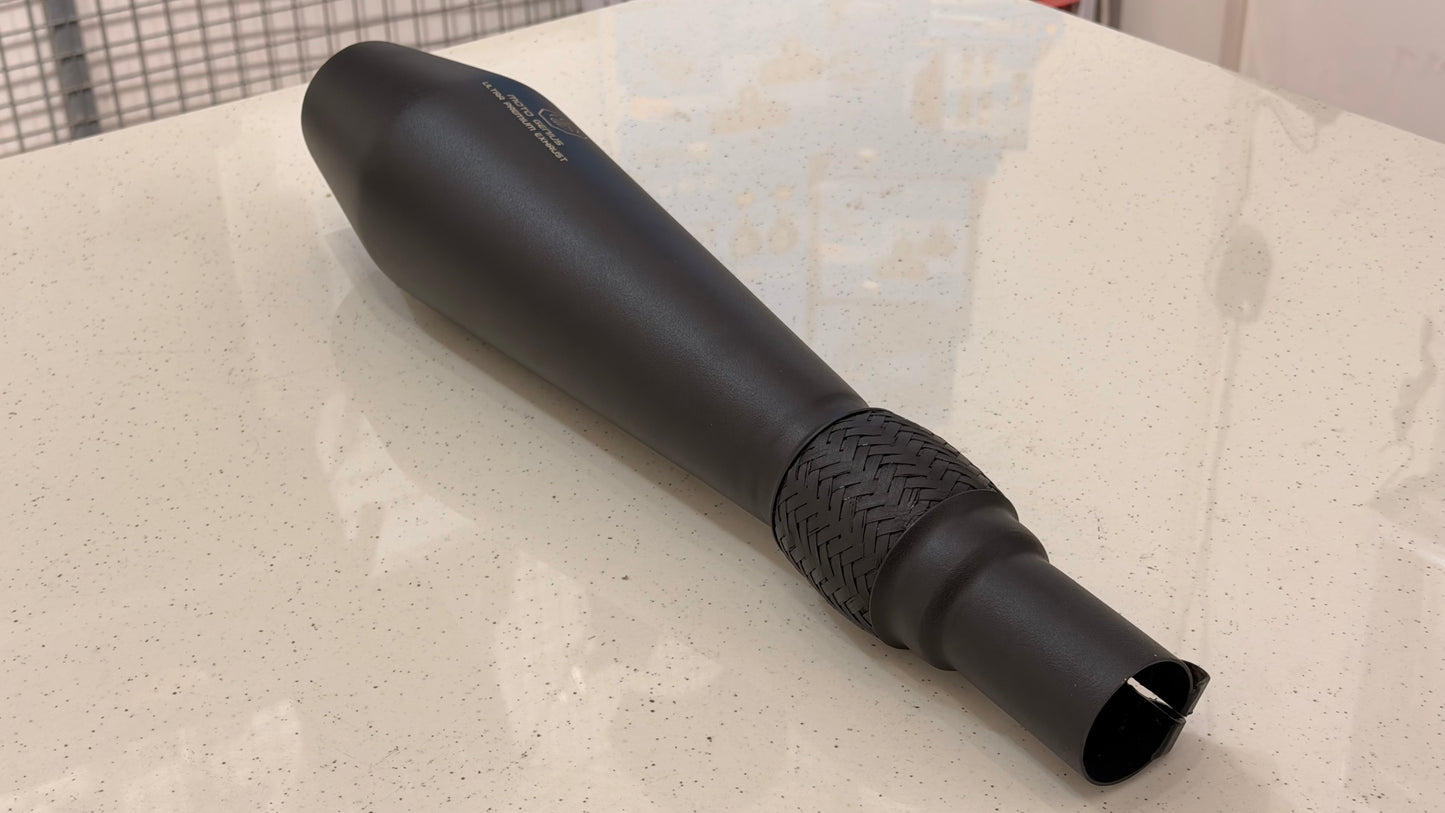 Moto Genius Cruiser Silencer for Royal Enfield Meteor 350 & Classic Reborn 350 – Deep Bass Exhaust with DB Killers