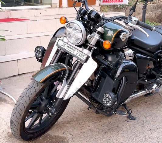 Wind Deflector for Royal Enfield Super Meteor 650 & Meteor 350 – Stainless Steel | 2 Years Warranty