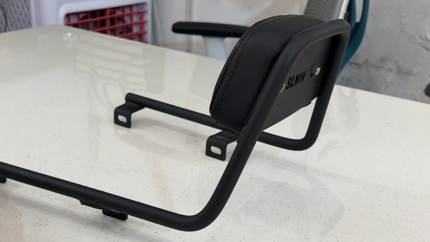Heavy Duty Backrest for Royal Enfield Meteor 350 – Unbreakable Mild Steel Backrest with Superior Cushion | Sleek Touring Design | Powder Coated