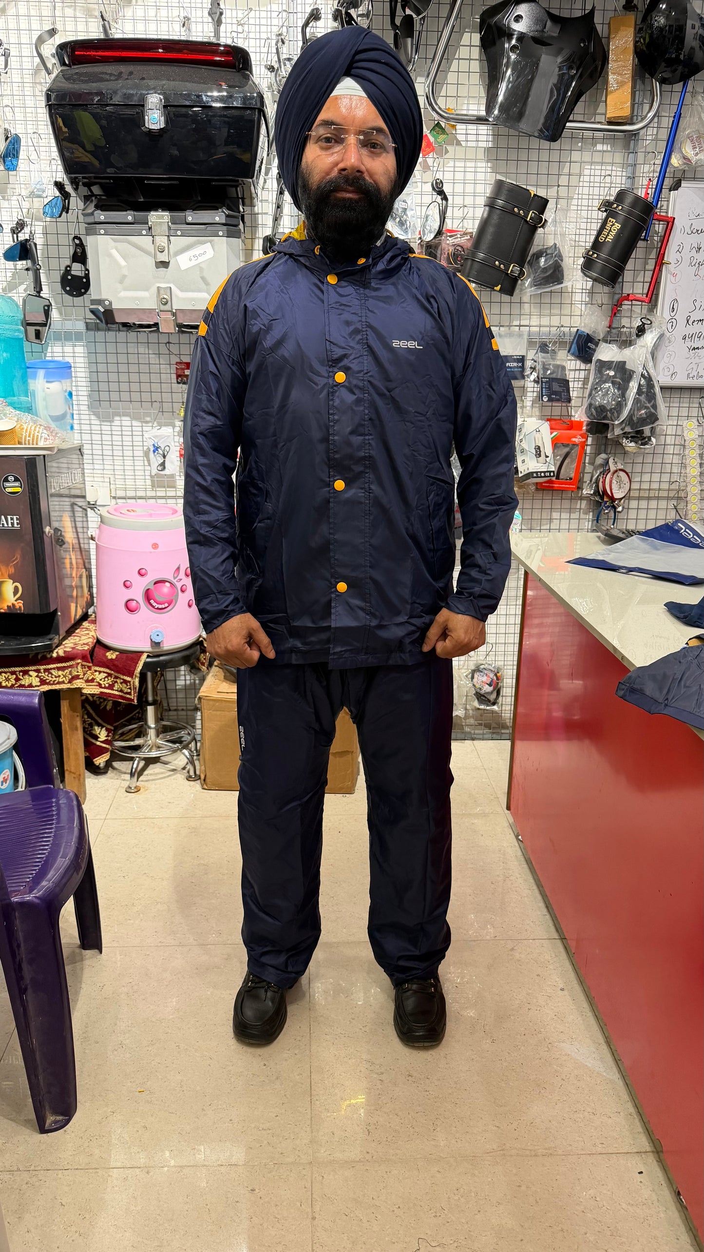 Double Layer Waterproof Raincoat for Bike Riders – Heavy-Duty Motorcycle Rain Suit | Blue-Yellow & Royal Blue-Blue | XL & XXL