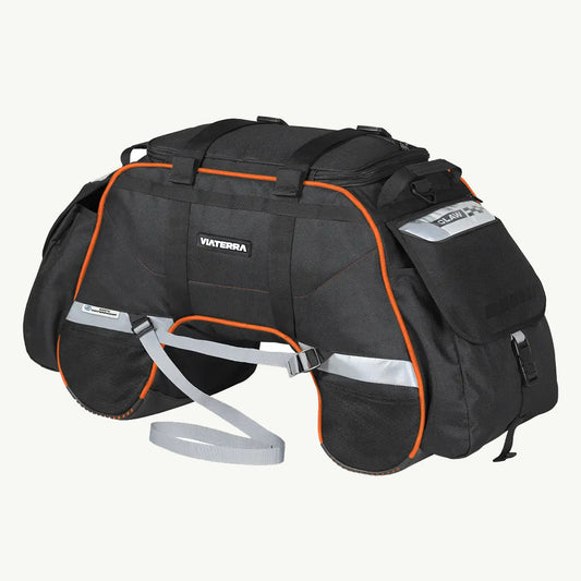 ViaTerra CLAW 72L 100% Waterproof Motorcycle Tail Bag – Universal Adventure Touring Tail Bag with Roll-Top Design