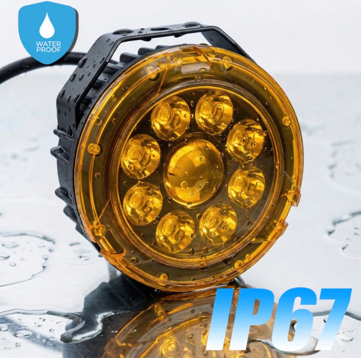 Moto Genius VK90 170W Fog Lights with DRL & Yellow Covers – Most Powerful Auxiliary Lights for Motorcycles