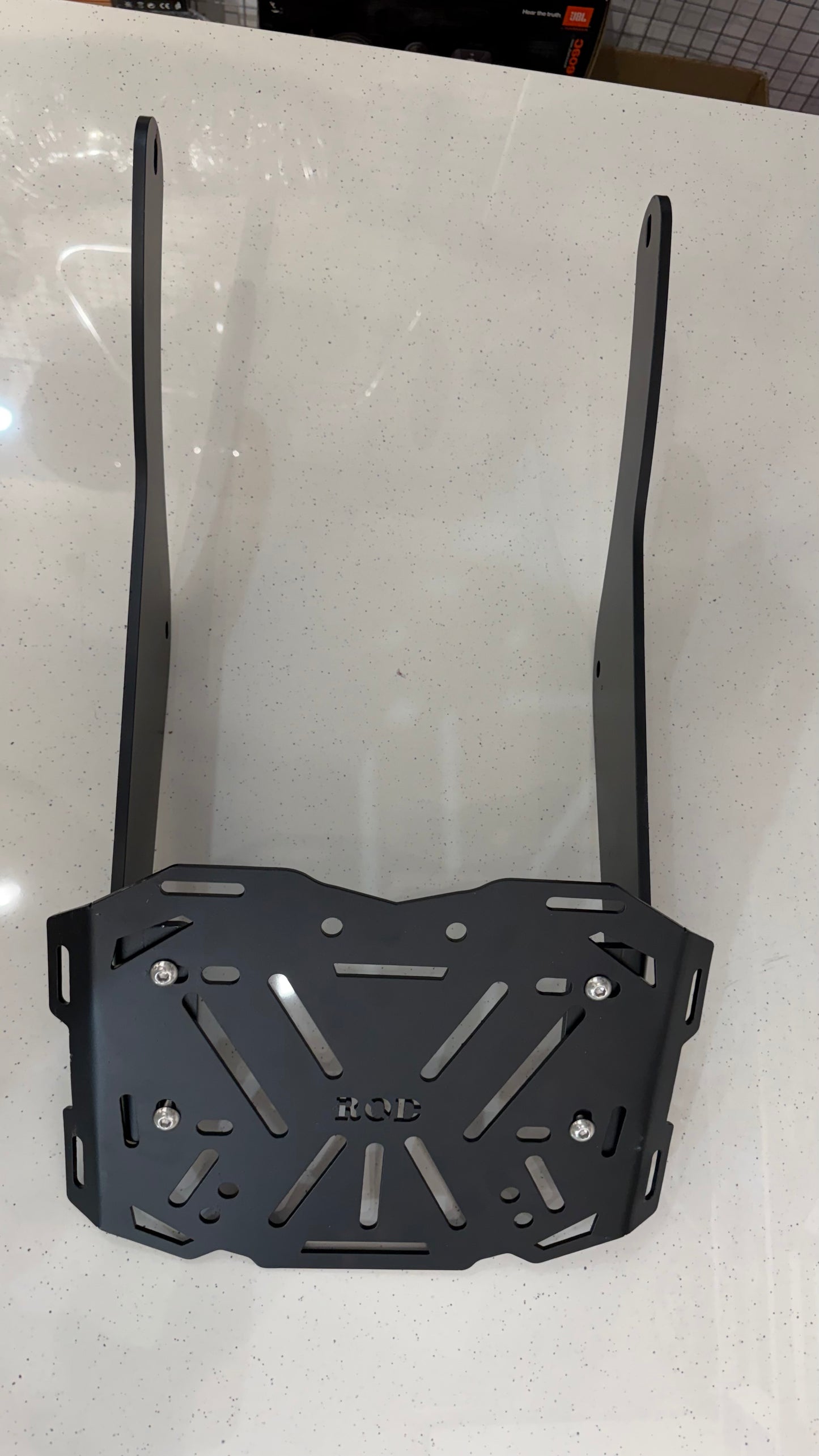 Heavy Duty Carrier with Base Plate for Royal Enfield Super Meteor 650 – Matte Black Touring Top Box Carrier