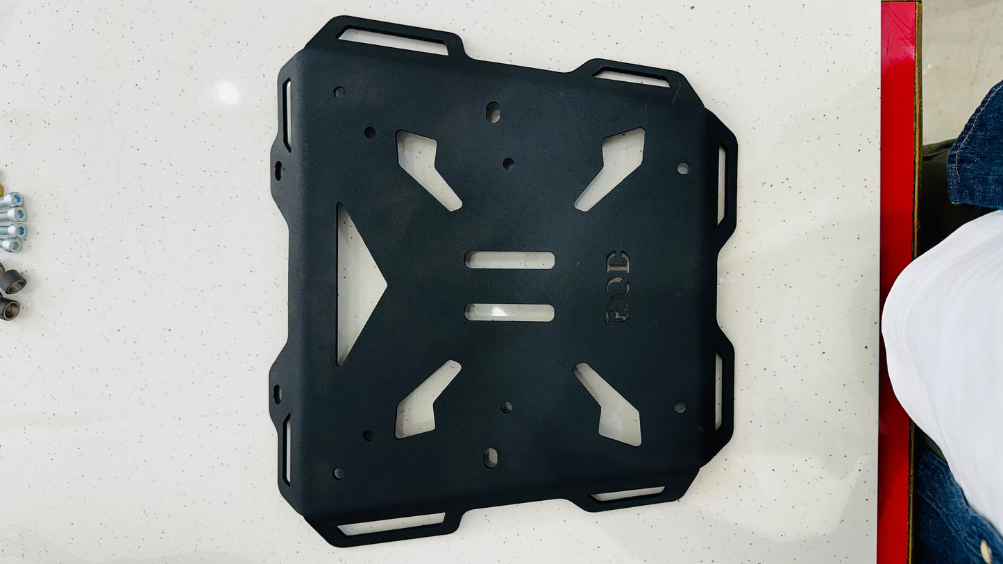 Heavy-Duty Carrier with Base Plate for Royal Enfield Classic Reborn & Standard 350 – Supports Up to 45L Top Box