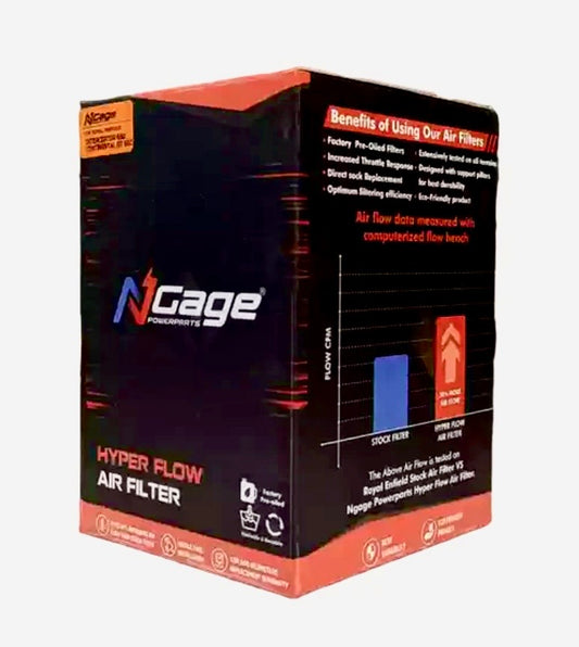 N-Gage Performance Hyper Flow Air Filter for Meteor 350, Classic Reborn, Standard 350, Goan Classic & Hunter 350