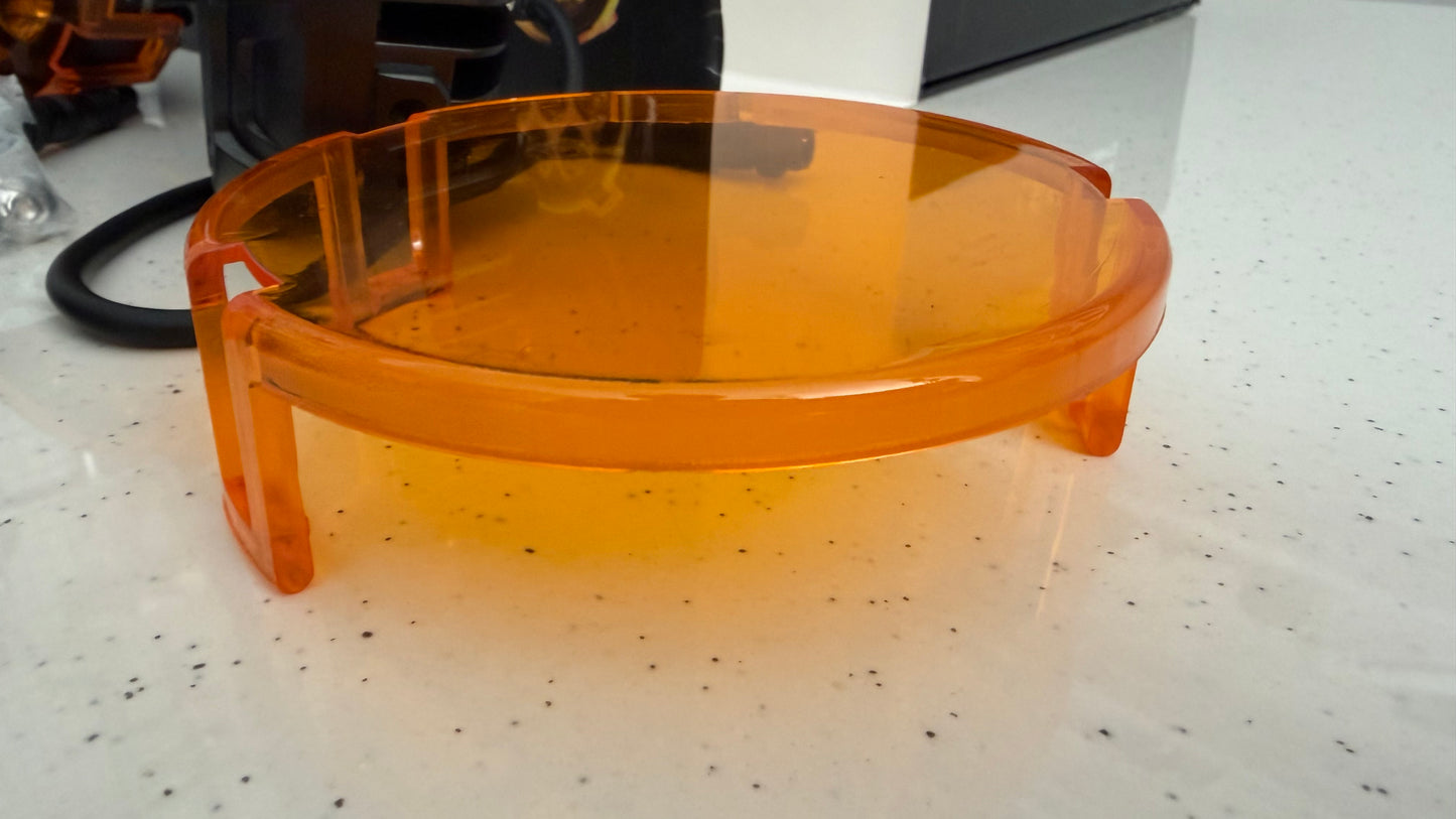 Moto Genius VK 70 Pro Fog Lights – 90W LED with DRL, Wiring Harness, Mounts & Yellow Solid Covers | Ultra Bright Touring Lights