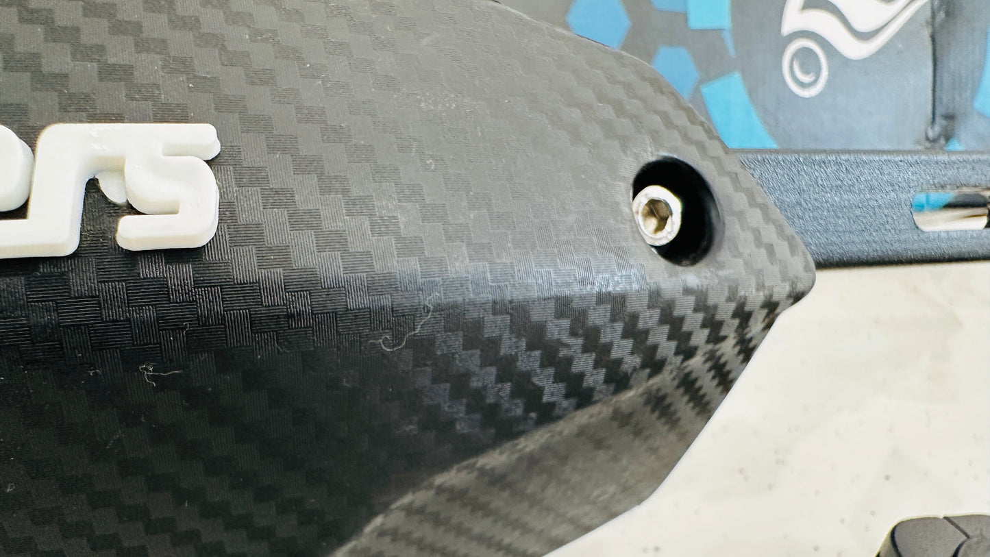 Universal Knuckle Guards for Motorcycles – Polycarbonate with Steel Shield | Heavy-Duty Protection (Black & White)