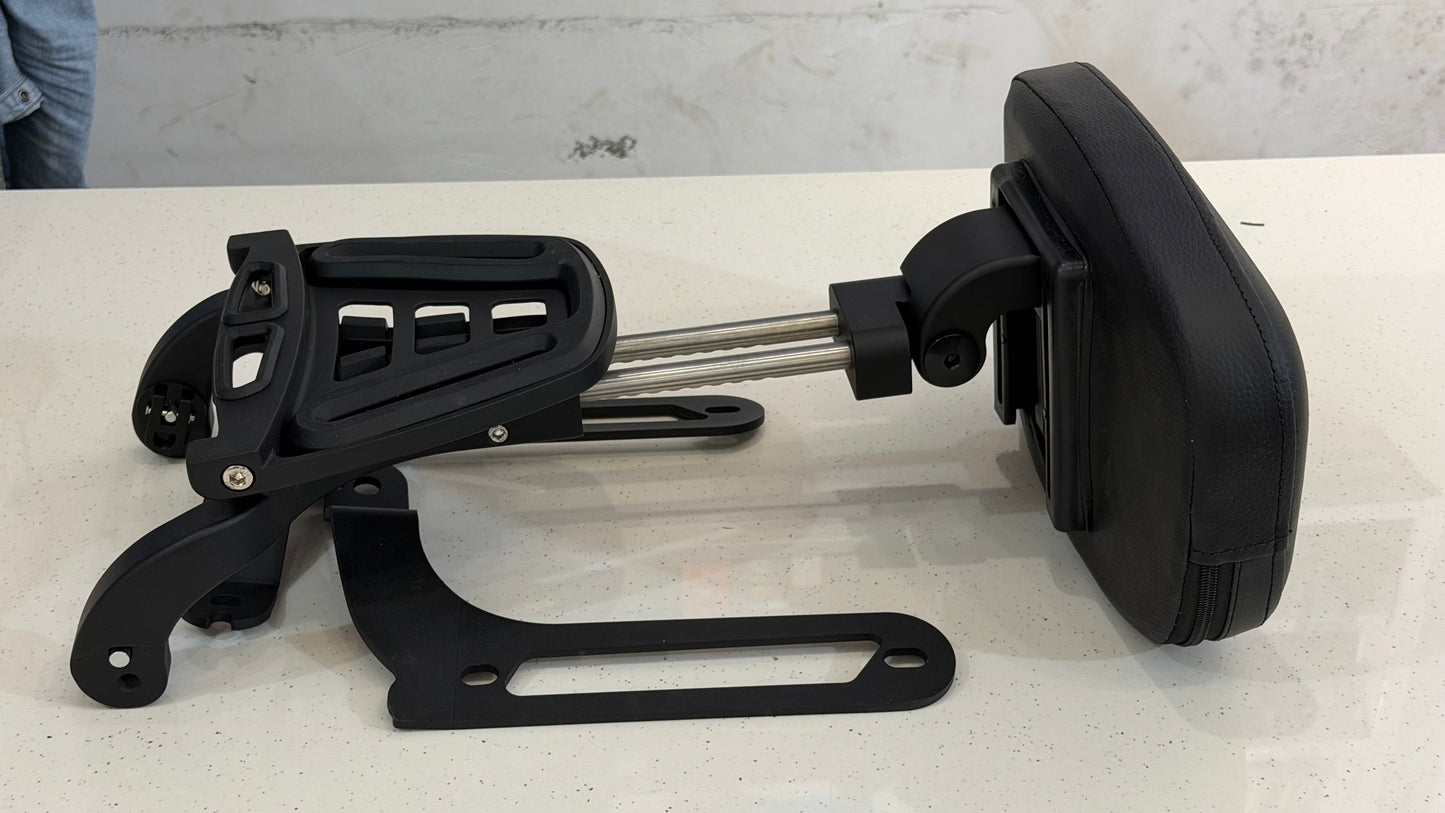 Heavy-Duty Adjustable Rider & Pillion Backrest for Super Meteor 650 – Premium Comfort & Touring Support