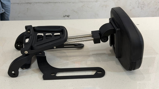 Heavy-Duty Adjustable Rider & Pillion Backrest for Super Meteor 650 – Premium Comfort & Touring Support