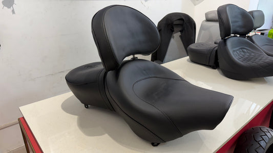 Bucket Seat for Royal Enfield New Standard 350 – Rider & Pillion Seat with Removable Backrest | Memory Foam Comfort