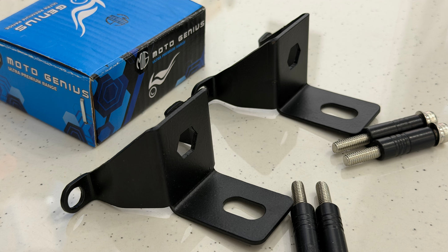 Heavy Duty Fog Light Fork Mounts for Honda H’ness CB350 – Premium Front Fork Clamps for Auxiliary LED Lights | High-Strength Metal Brackets