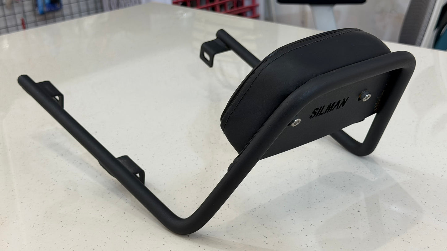Heavy Duty Backrest for Royal Enfield Meteor 350 – Unbreakable Mild Steel Backrest with Superior Cushion | Sleek Touring Design | Powder Coated