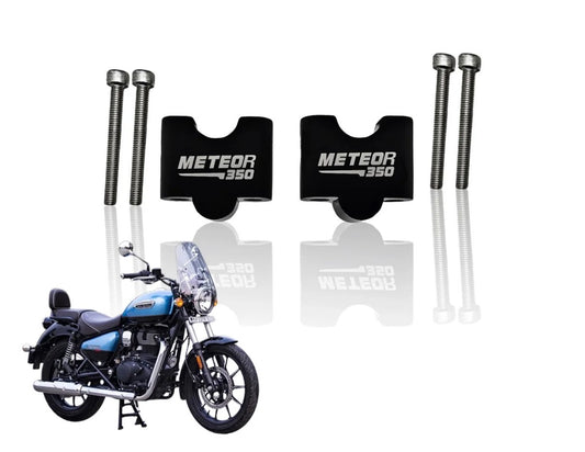 Adjustable Angular Handlebar Riser for Royal Enfield Meteor 350 – Height Riser Clamp for Enhanced Comfort & Control