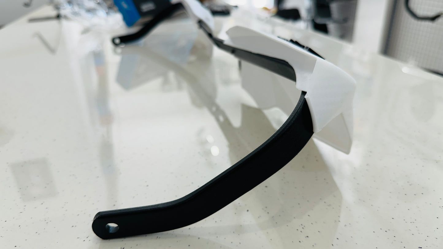 Universal Knuckle Guards for Motorcycles – Polycarbonate with Steel Shield | Heavy-Duty Protection (Black & White)