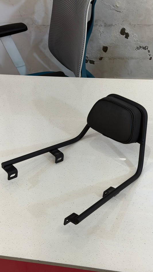 Heavy Duty Backrest for Royal Enfield Meteor 350 – Unbreakable Mild Steel Backrest with Superior Cushion | Sleek Touring Design | Powder Coated