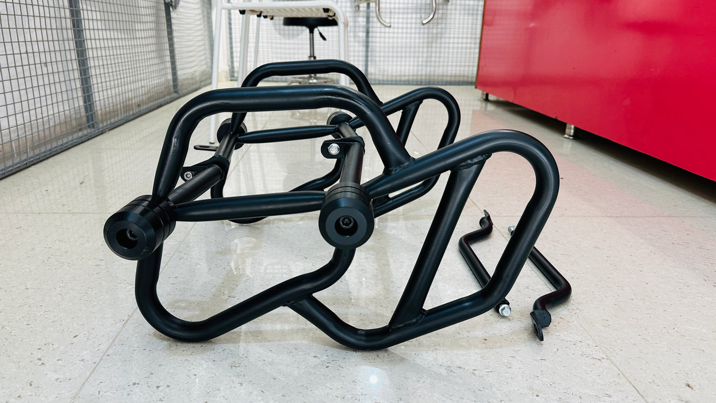 Crash Guard with Four Sliders for Royal Enfield Interceptor 650 & Continental GT 650 – Heavy-Duty Engine Protection