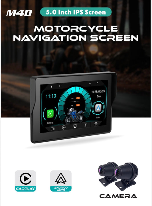 Simtec M4D Smart Screen Display for Bikes – 5” IPS Display, GPS, WiFi & Dual Bluetooth | 1 Year Warranty