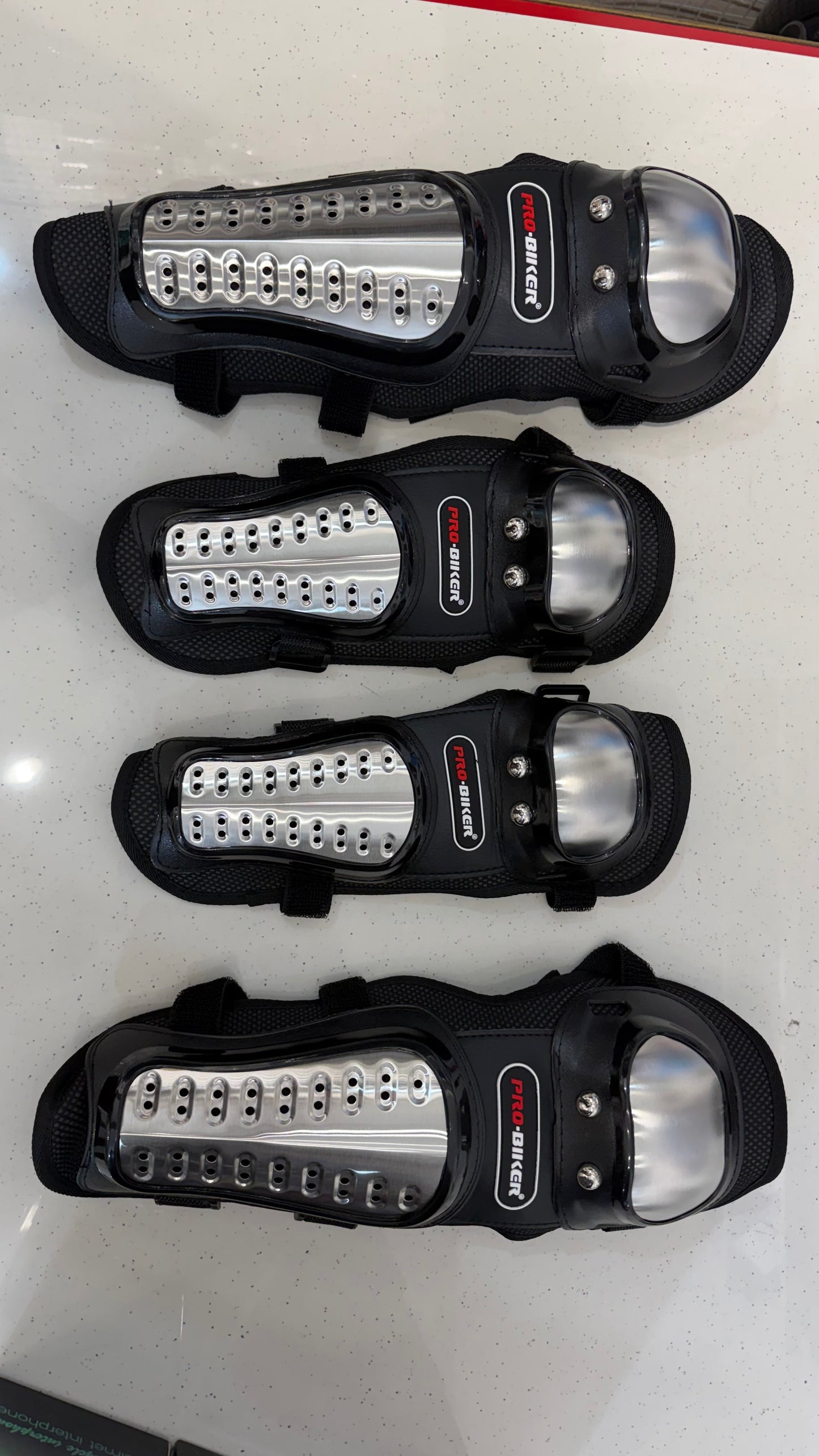 Heavy-Duty Knee Guard & Elbow Guard Set – Alloy & Steel Protection with Leather Wrapping