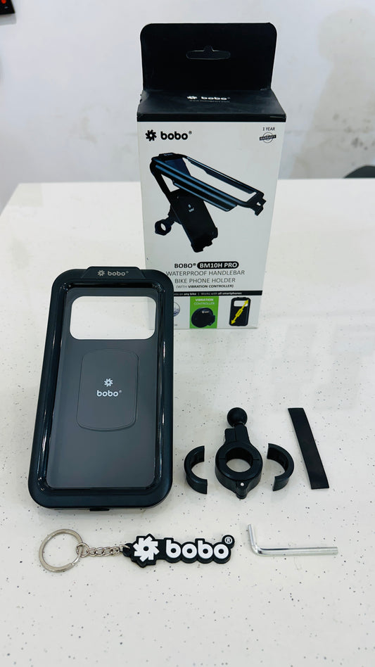 BOBO BM10H PRO Waterproof Bike Phone Holder – Handlebar Mount with Vibration Controller | 360° Rotation | Universal Fit