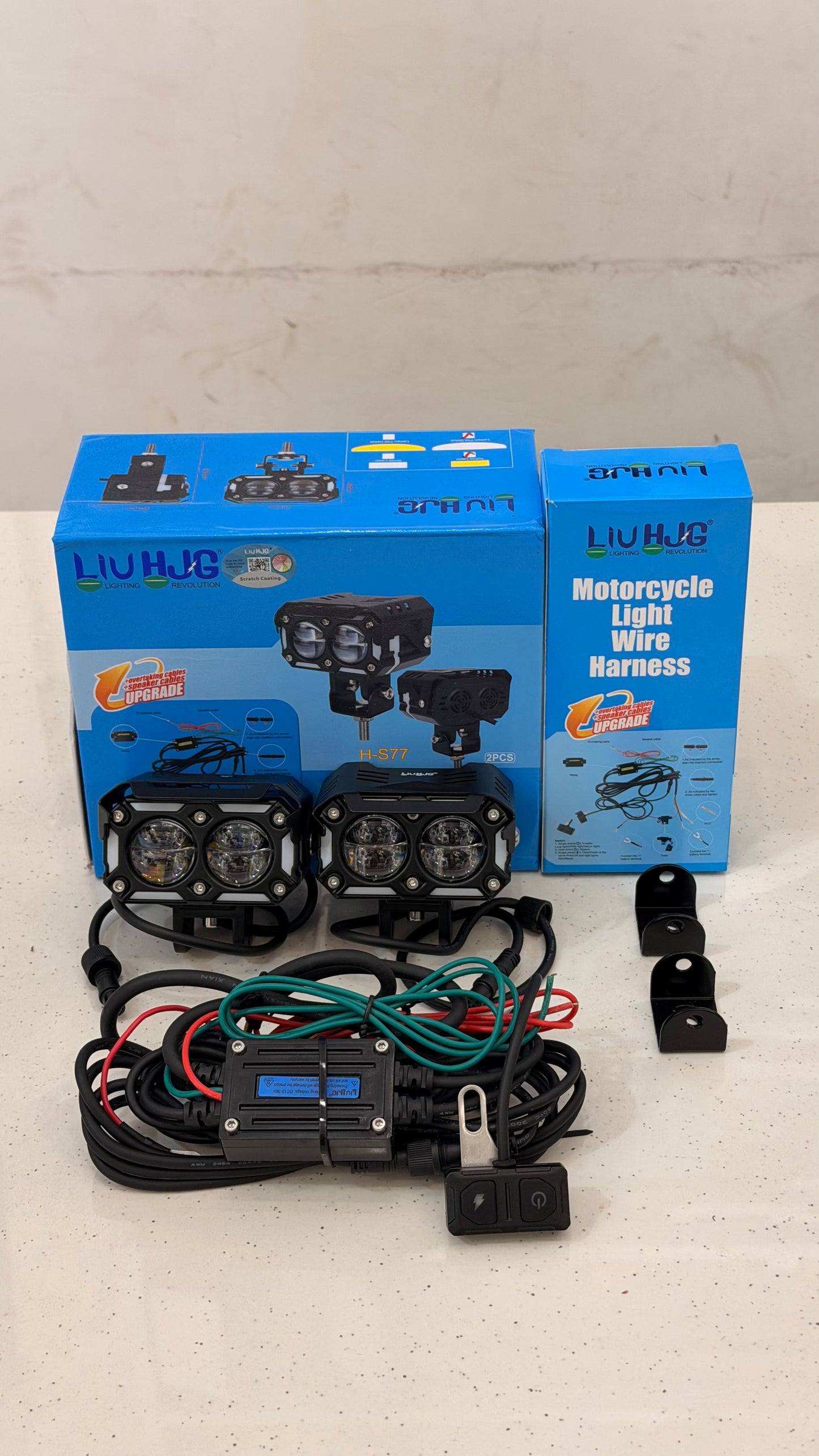 HJG H-S77 Fog Light with DRL & Devil Lights – High Power LED | 1 Year Warranty