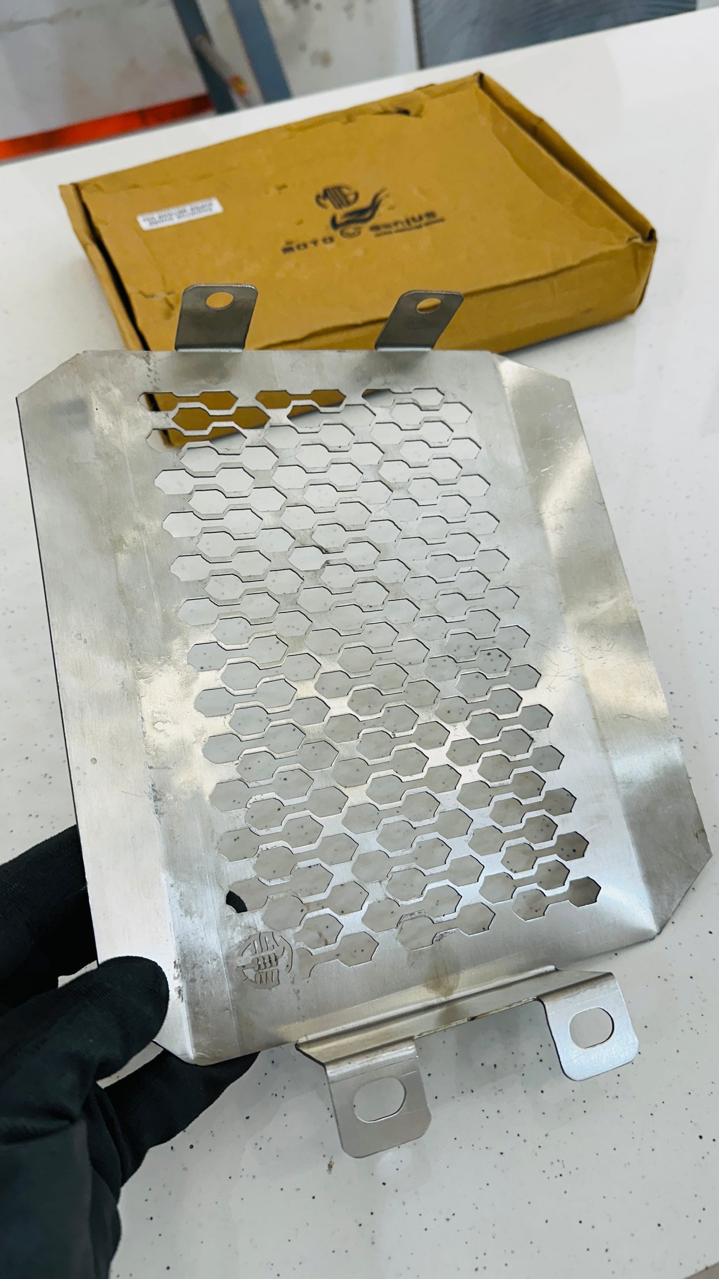 Stainless Steel Radiator Grill for Royal Enfield Super Meteor 650 – Heavy-Duty Shield for Radiator Protection